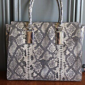 Danier Leather Snake print real leather tote handbag
